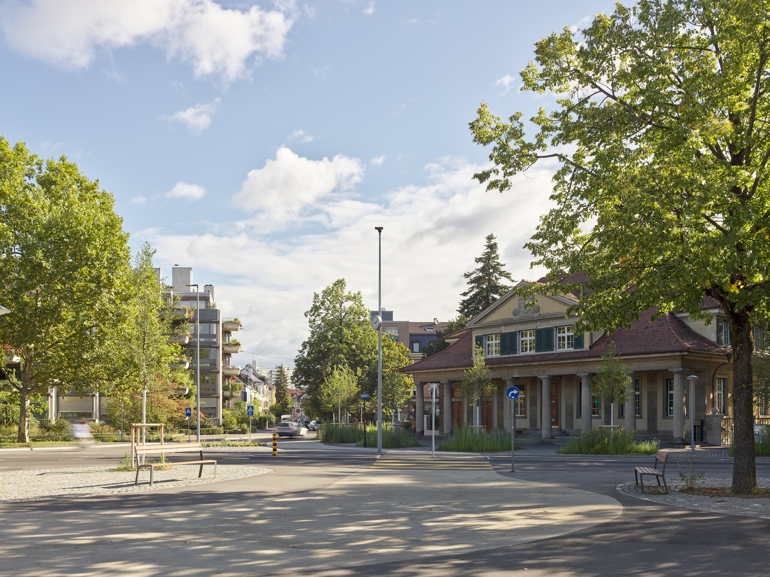 Tiefbauamt Basel · Platzgestaltung Wielandplatz · Aufnahmen 08.2023